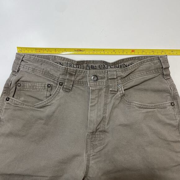 prAna Men's Khaki Outdoors Pants Size 31x32 Straight Leg Organic Cotton Denim - Picture 5 of 8